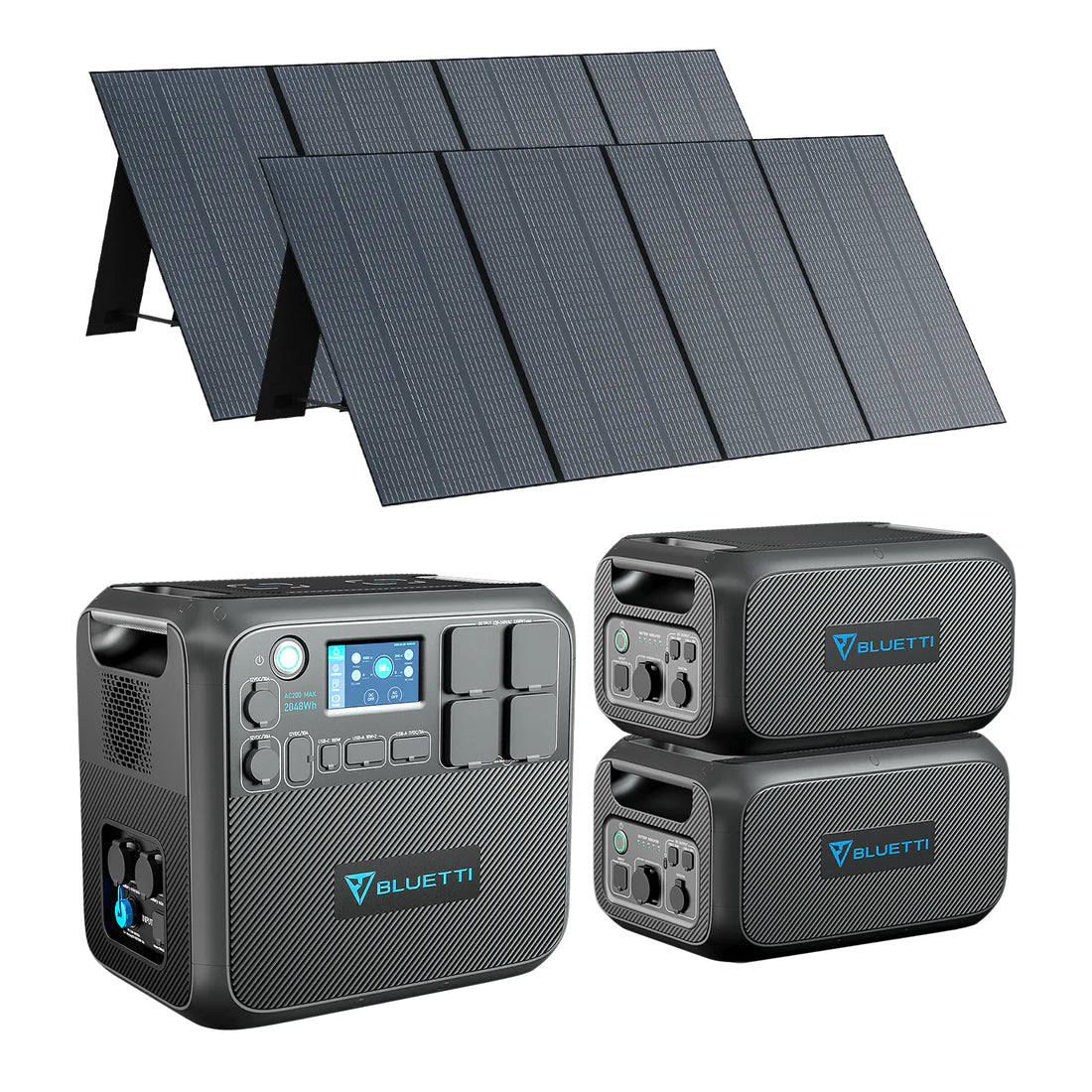 Bluetti AC200MAX + 2x B230 + 2x PV350 Solar Generator Kit