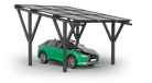 nanocarport Solar Carport for 1 Car including solar panels